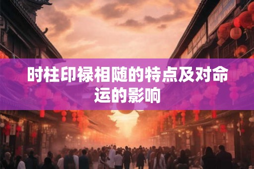 时柱印禄相随的特点及对命运的影响