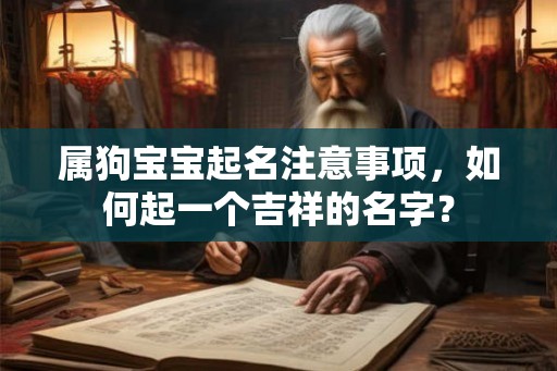 属狗宝宝起名注意事项,如何起一个吉祥的名字? 属狗宝宝起名注意事项,如何起一个吉祥的名字?