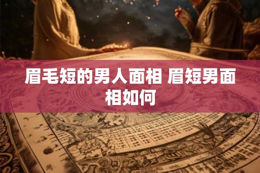眉毛短的男人面相 眉短男面相如何 眉毛短的男人面相 眉短男面相如何