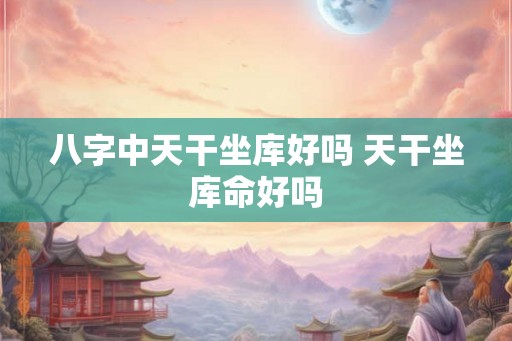 八字中天干坐库好吗 天干坐库命好吗
