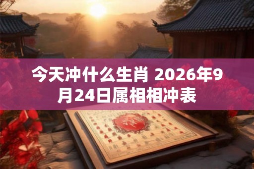 今天冲什么生肖 2026年9月24日属相相冲表