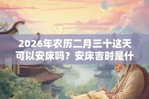 2026年农历二月三十这天可以安床吗？安床吉时是什么时候？