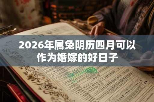 2026年属兔阴历四月可以作为婚嫁的好日子