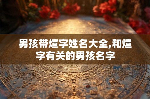 男孩带煊字姓名大全,和煊字有关的男孩名字
