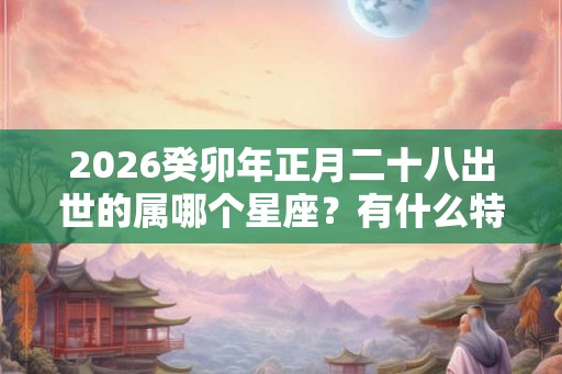 2026癸卯年正月二十八出世的属哪个星座？有什么特点