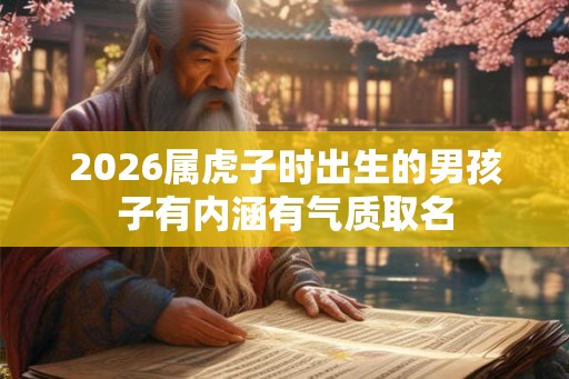 2026属虎子时出生的男孩子有内涵有气质取名 2026属虎子时出生的男孩子有内涵有气质取名