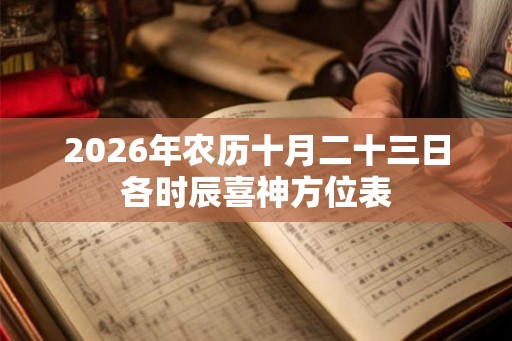 2026年农历十月二十三日各时辰喜神方位表
