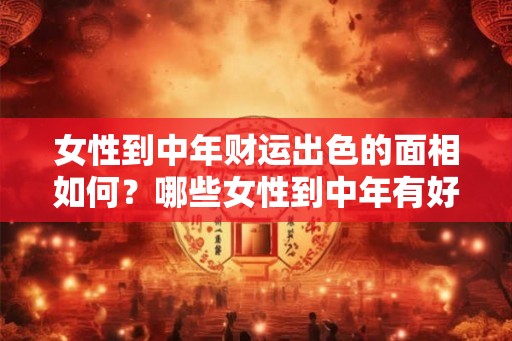 女性到中年财运出色的面相如何？哪些女性到中年有好运气？