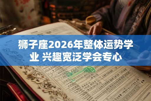 狮子座2026年整体运势学业 兴趣宽泛学会专心
