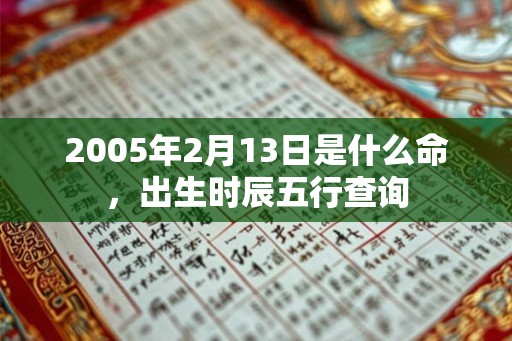2005年2月13日是什么命，出生时辰五行查询