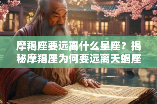 摩羯座要远离什么星座？揭秘摩羯座为何要远离天蝎座