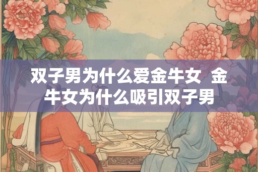 双子男为什么爱金牛女  金牛女为什么吸引双子男