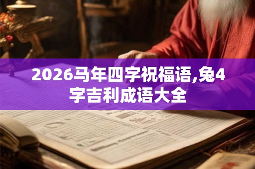 2026马年四字祝福语,兔4字吉利成语大全
