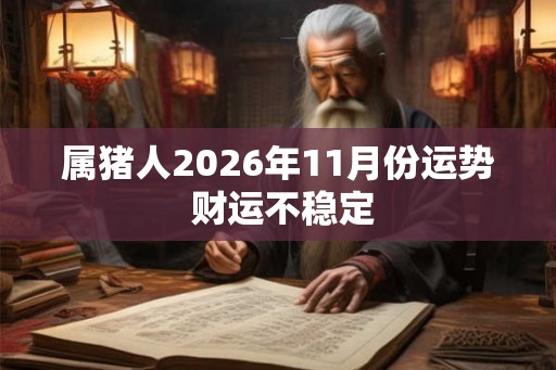 属猪人2026年11月份运势 财运不稳定 属猪人2026年11月份运势 财运不稳定
