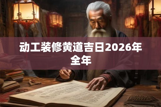 动工装修黄道吉日2026年全年