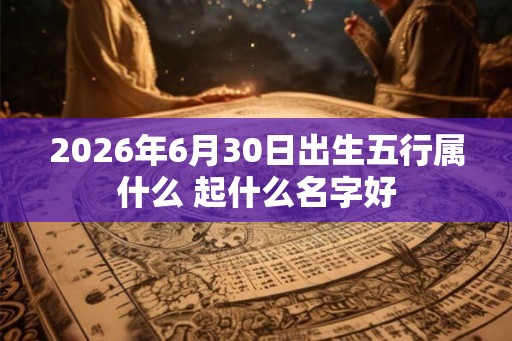 2026年6月30日出生五行属什么 起什么名字好