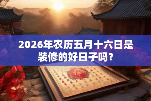 2026年农历五月十六日是装修的好日子吗？
