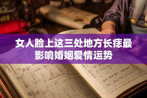女人脸上这三处地方长痣最影响婚姻爱情运势