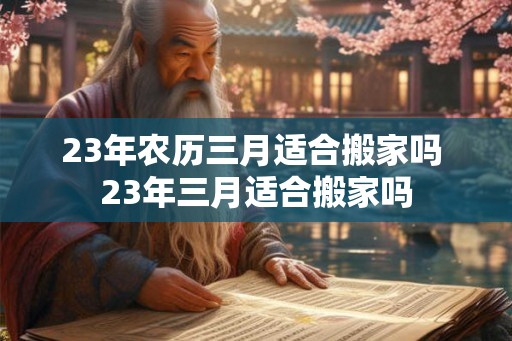 23年农历三月适合搬家吗 23年三月适合搬家吗 23年农历三月适合搬家吗 23年三月适合搬家吗