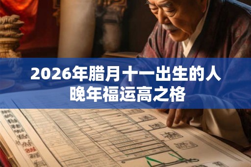 2026年腊月十一出生的人 晚年福运高之格