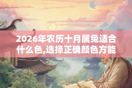 2026年农历十月属兔适合什么色,选择正确颜色方能运势畅通