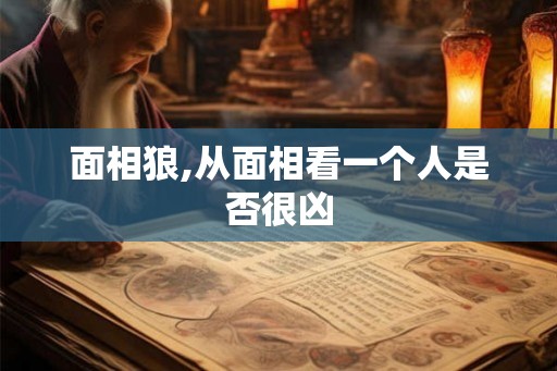 面相狼,从面相看一个人是否很凶