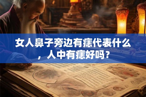 女人鼻子旁边有痣代表什么，人中有痣好吗？