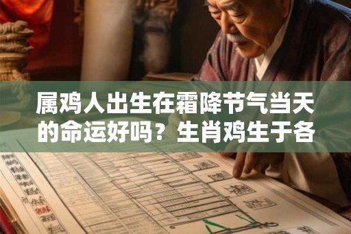 属鸡人出生在霜降节气当天的命运好吗？生肖鸡生于各个时辰的命运