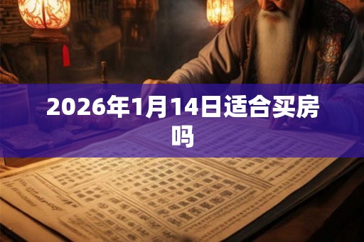 2026年1月14日适合买房吗