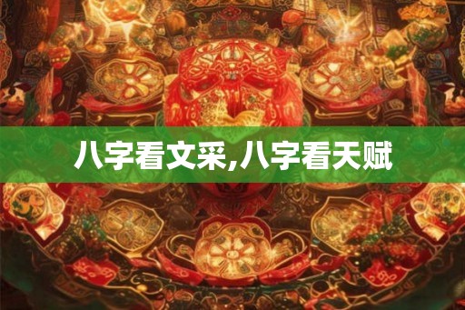 八字看文采,八字看天赋