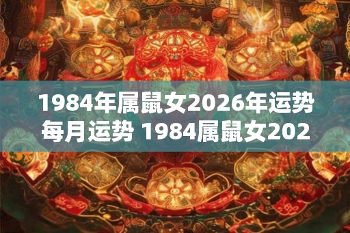 1984年属鼠女2026年运势每月运势 1984属鼠女2026年每月运势如何