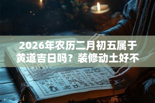 2026年农历二月初五属于黄道吉日吗？装修动土好不好？