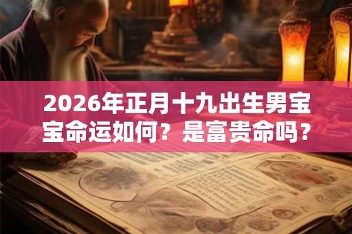 2026年正月十九出生男宝宝命运如何？是富贵命吗？