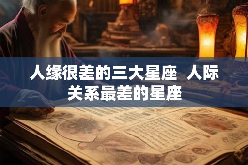 人缘很差的三大星座  人际关系最差的星座