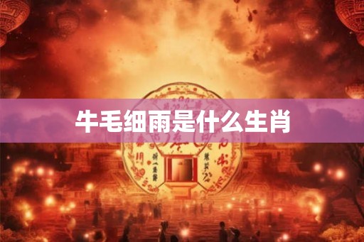 牛毛细雨是什么生肖