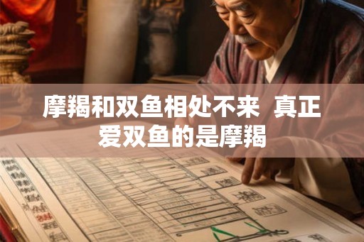 摩羯和双鱼相处不来  真正爱双鱼的是摩羯