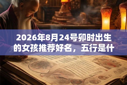 2026年8月24号卯时出生的女孩推荐好名，五行是什么