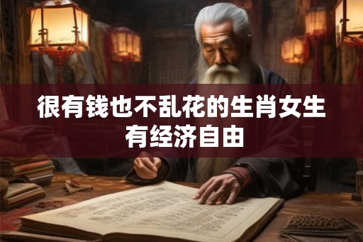 很有钱也不乱花的生肖女生 有经济自由 很有钱也不乱花的生肖女生 有经济自由