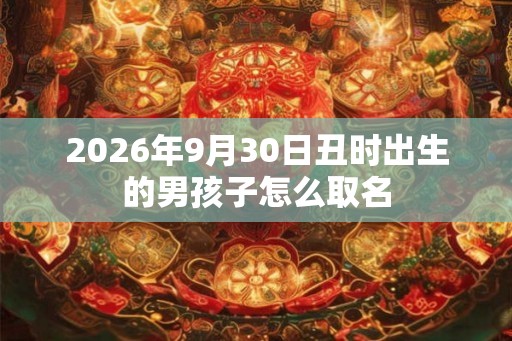 2026年9月30日丑时出生的男孩子怎么取名