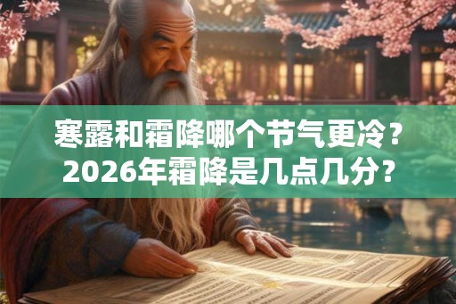 寒露和霜降哪个节气更冷？2026年霜降是几点几分？