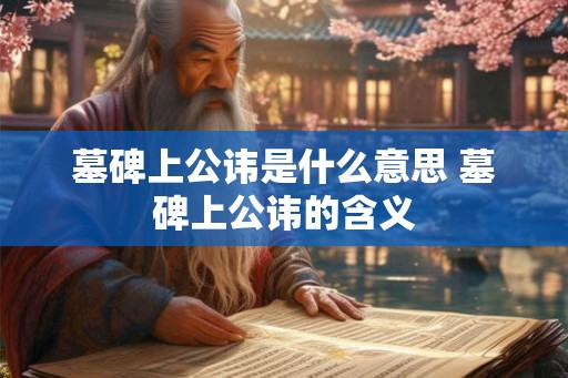 墓碑上公讳是什么意思 墓碑上公讳的含义
