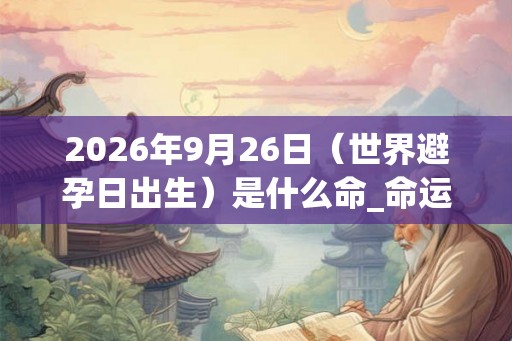 2026年9月26日（世界避孕日出生）是什么命_命运如何