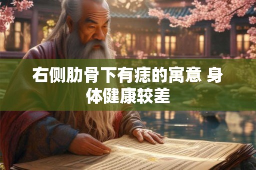 右侧肋骨下有痣的寓意 身体健康较差