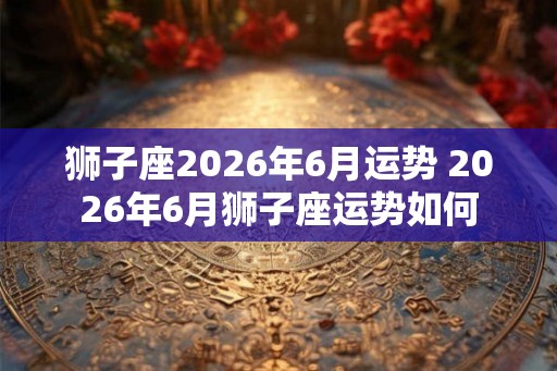 狮子座2026年6月运势 2026年6月狮子座运势如何