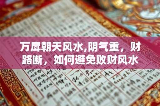万戽朝天风水,阴气重，财路断，如何避免败财风水