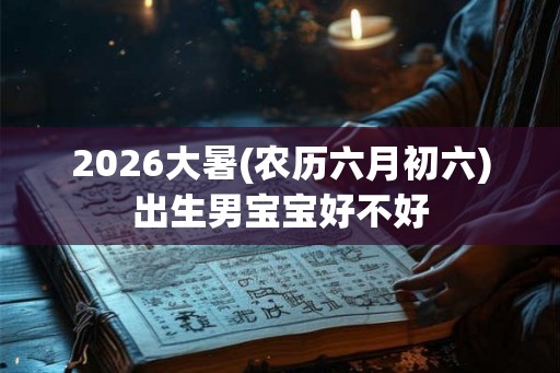 2026大暑(农历六月初六)出生男宝宝好不好