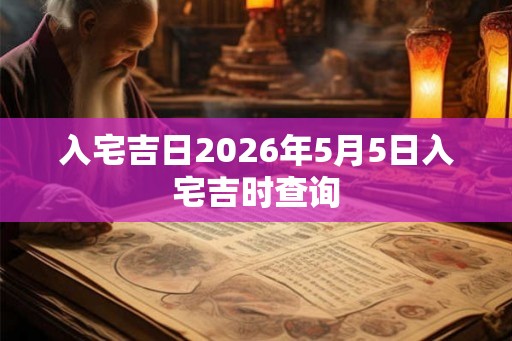 入宅吉日2026年5月5日入宅吉时查询