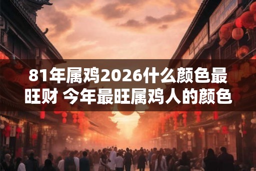 81年属鸡2026什么颜色最旺财 今年最旺属鸡人的颜色 81年属鸡2026什么颜色最旺财 今年最旺属鸡人的颜色