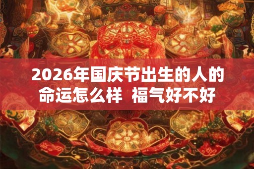2026年国庆节出生的人的命运怎么样  福气好不好