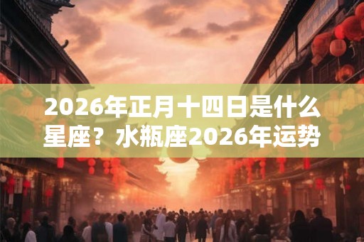2026年正月十四日是什么星座？水瓶座2026年运势